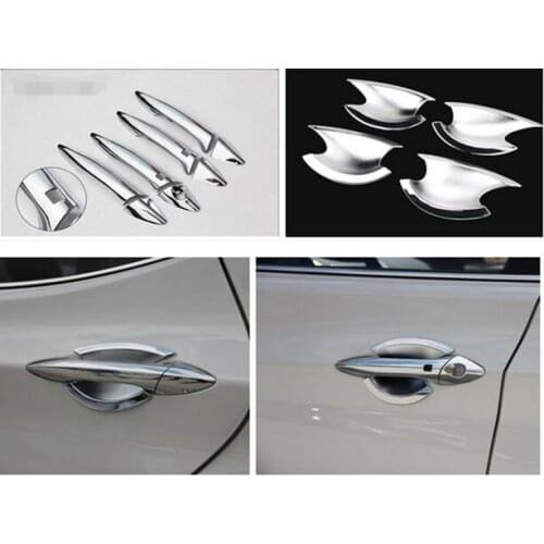For Hyundai Elantra 2012 2013 2014 New Chrome Car Door Handle Cover + Cup Bowl Trim With Smart Entry Buttoms