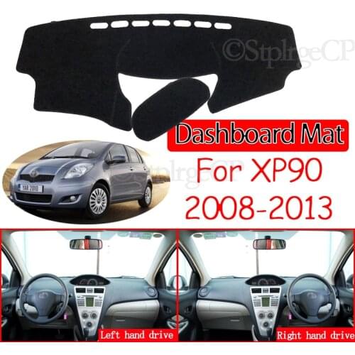 For Toyota Vios Yaris Belta Soluna XP90 2008~2013 Anti-Slip Mat Dashboard Cover Pad Sunshade Dashmat Carpet Car Accessories 2012