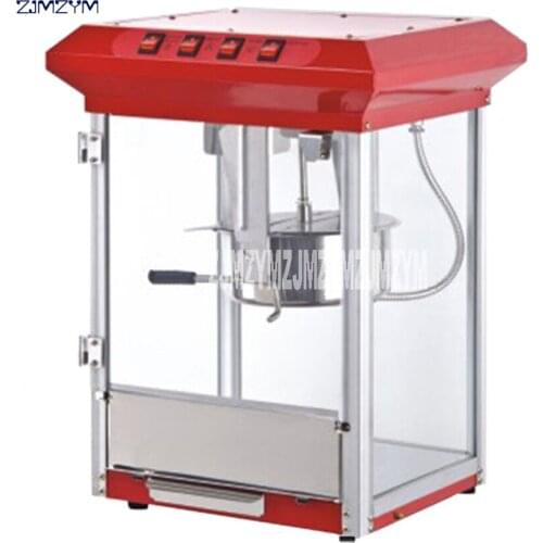 Electric Popcorn Machine Commercial Automatic Hot Oil Popcorn Maker Stainless Steel Non-stick Pot Popcorn Making Machine110/220V