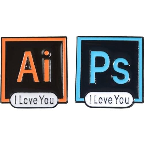 Letter Enamel Alloy Badge Accessories Brooches Jewelry cartoon pins