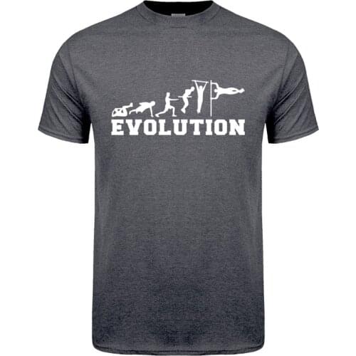 Evolution Calisthenics T Shirt Cotton Short Sleeve Streetwear Mens Fashion Fitness Tshirt OZ-404