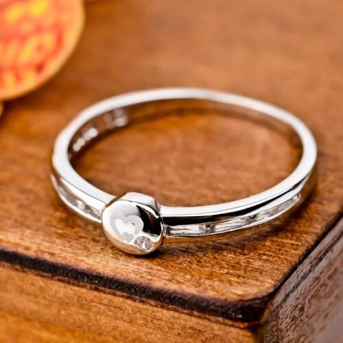 GNJ0256 High Quality 925 Sterling Silver Rings Beauty Sweet Love Heart Pattern Rings Fashion Jewelry Gift For Women