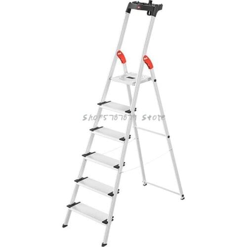 Imported Light Aluminum Alloy Household Ladder Germany Hailo Widened Pedal Folding Aluminum Ladder Safety