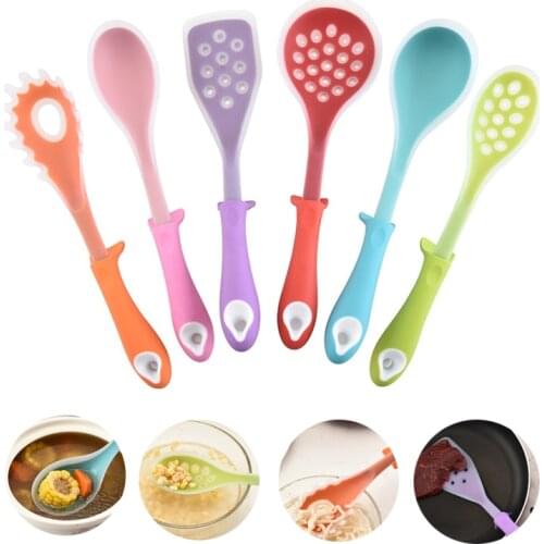 Kitchen Non-Stick Cooking Tools Silicone Spoon Pasta Server Slotted Turner Utensils Baking Gadgets Dinnerware Accessories Supply
