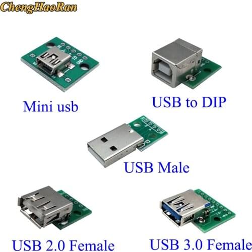 ChengHaoRan Mini Micro USB to DIP Adapter PCB Test Board USB 2.0 3.0 3.1/Type-C/HDMI Female Male Connector Socket