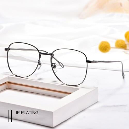 Men And Women Fashion Trend Alloy Glasses Frames Retro Round Large Frame Polygonal Glasses Frame Optical Myopia Glasses 8705