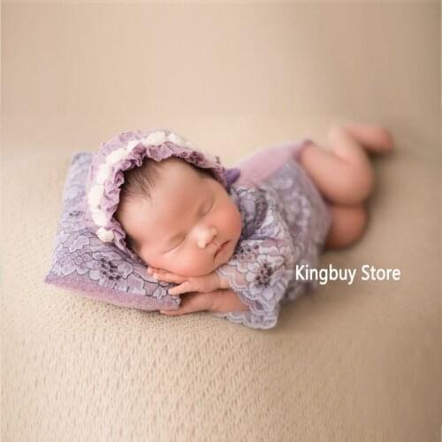 Baby Girls Lace outfits Bonnet Set Fotografia Studio Shoots Photo Props newborn photography props accessories