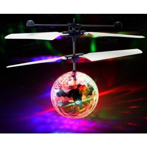 New Inductive Diecast Hand Flying Ball Colorful LED Luminous Ball Kids Flight Magic Sensing Balls Toys For Children Flying Ball