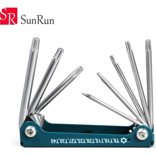 8pcs high quality portable folding key hex wrench set metric system inner hexagon spanner allen wrench screw repair tools
