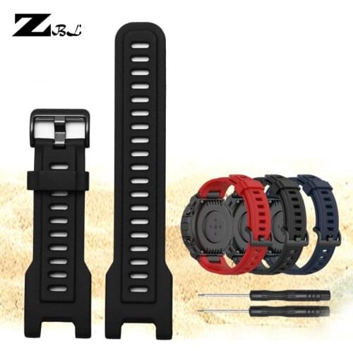 Soft Silicone Watch Band Fit For Huami Amazfit T-Rex Smartwatch Colorful Watch Strap Silicone Bracelet Straps with tool