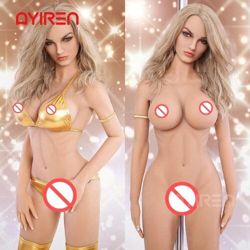 AYIREN 168cm Sex Doll Blonde Beauty Adult Love Dolls Lifelike E-Cup Huge Breasts Big Booty Muscle Female Pussy Vagina Oral Anus