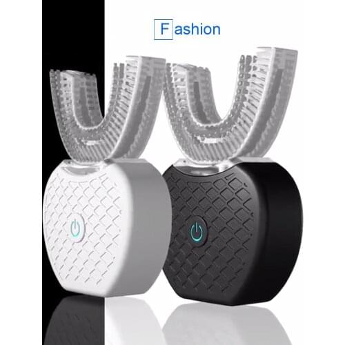 New 360 Degrees Intelligent Automatic Sonic Electric Toothbrush U Type Tooth Brush USB Charging Tooth Teeth Whitening Blue Light