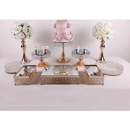 10pcs/lot Round cake holder Crystal transparent Cake Stand for birthday decoration Wedding Supply
