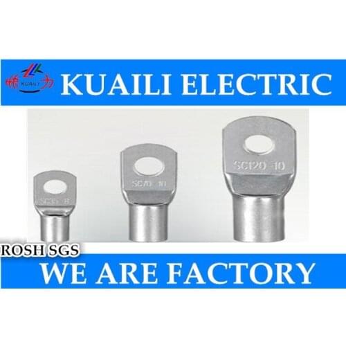 10 PCS Copper Cable Lug Wiring Terminal Connectors Connecting Tinned Lug SC120 car connector