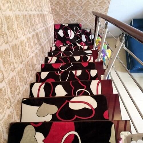 13pcs Stone Stair Treads Rectangle Non-slip Rugs Mats Country Style case Pads Stepping Carpet