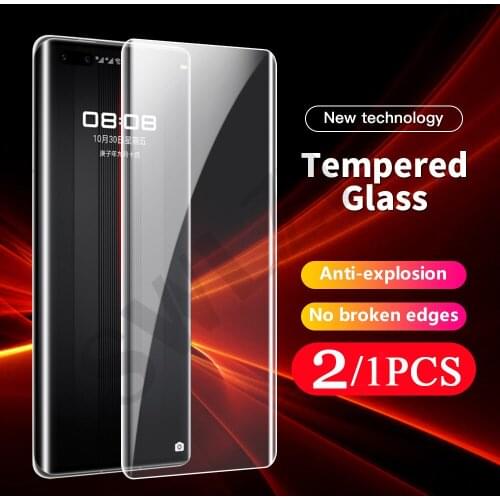 2/1Pcs Tempered glass for Huawei mate 40 RS 30 20 pro plus phone screen protector P40 P30 P20 lite E 40E 30E 20X protective film