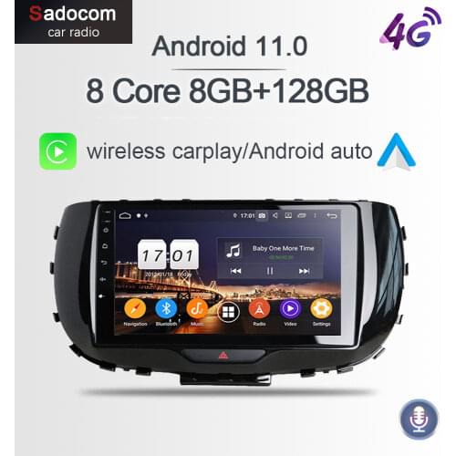 720P Carplay PX6 9" DSP Android 10.0 4GB + 128GB IPS Car DVD Player GPS Map RDS Radio Wifi Bluetooth 5.0 For KIA SOUL 2019 2020
