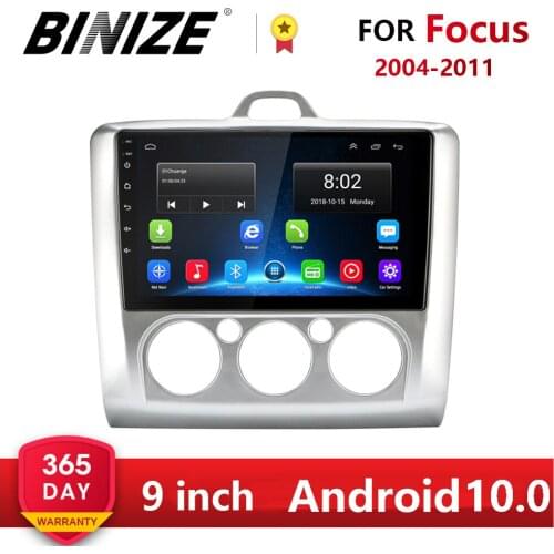 Android 9.1 9" 2 Din WIFI Car Radio for Ford Focus Exi MT AT 2004-2011 Multimedia Player BT GPS Navigation DVR OBD SWC USB