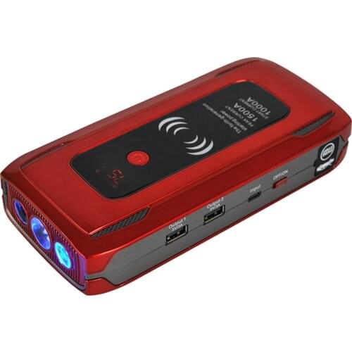 Automotive Multi-functional Emergency Starting Power Supply 12V Mobile Vehicular Strong Version Lighter Wireless Charging Meter