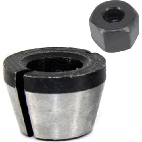 6mm 6.35mm 8mm Collet Chuck Adapter With Nut Engraving Trimming Machine Electric Router High Precision Bit