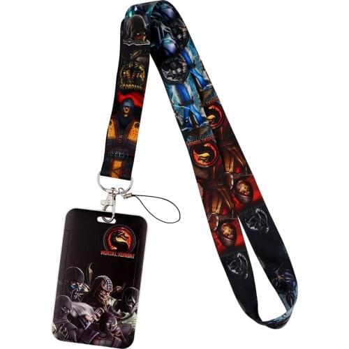 ER980 Cartoon Figure Fashion Lanyards ID Badge Holder Bus Pass Case Cover Slip Bank Credit Card Holder Strap Cardholder