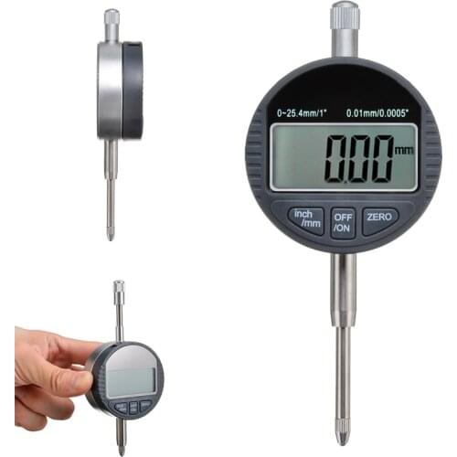Digital Indicator Gauging Tool Large Screen Digital Dial Gauge 0.01mm/0.005" Measuring Device Work Measuring Range 0-25.4mm/1"