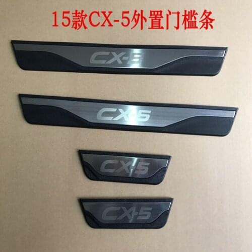 For Mazda CX-5 Cx5 2013 2014 2015 2016 Door Sill Scuff Plate Welcome Pedal Stainless Steel+ABS Car Styling Car Accessories
