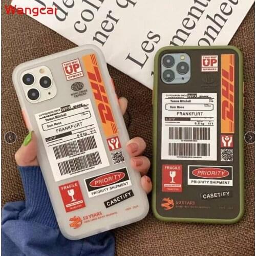 For OPPO A8 A91 Reno 3 Pro Reno2 Z F S1 V17 IQOO Neo Case Tide brand DHL Hot Express Label Anti-fall Shockproof Soft Hard Cover