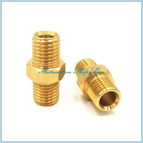 Double Male thread joint/tubing joint/lubricating pump accessories/distributor double pipe joint M8x1 M10x1