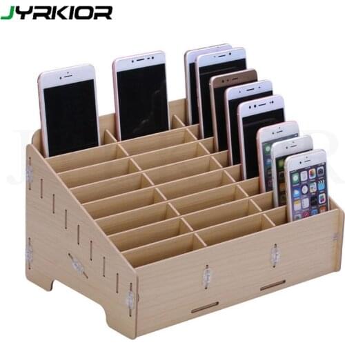 Jyrkior Multifunctional Wooden Storage Box Mobile Phone Repair Tool Box Storage Box