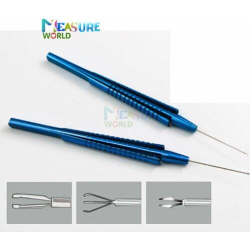 Titanium Alloy Capsulorhexis Tweezer Ophthalmic Forceps 23G Intraocular Virtreo-Retinal Ophthalmic Micro Instruments Tool Parts