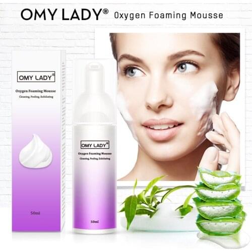 Oxygen Foaming Mousse Deep Cleansing Face Cleanser Aloe Vera Moisturizing Oil Control Shrink Pores Facial Cleanser Facial Care