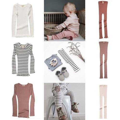 Baby Clothes Sets Minimalisma New Autumn Soft Elasticity Infant Long Sleeve T Shirt Pants Set Outfits Boutique Kids Clothing