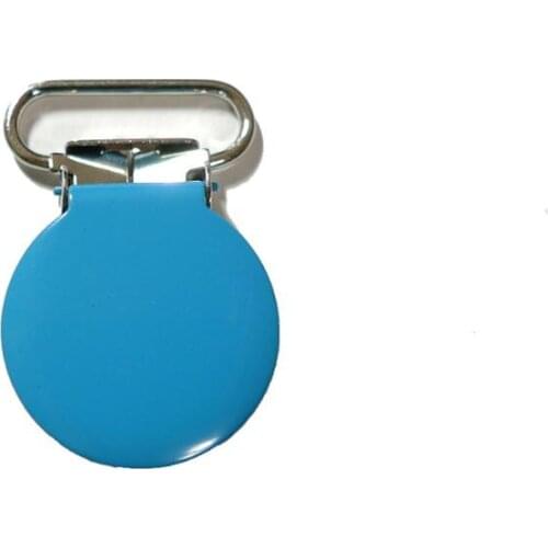 25pcs 20mm 3/4" #14 AQUA Round Pacifier Clips