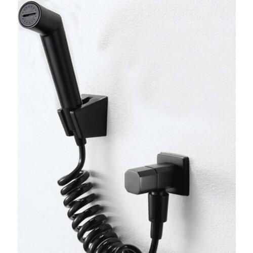 Matt Black Bidet Bathroom Hand Shower Bidet Toilet Sprayer Hygienic Shower Bidet Tap Wall Mount Bidet Faucet