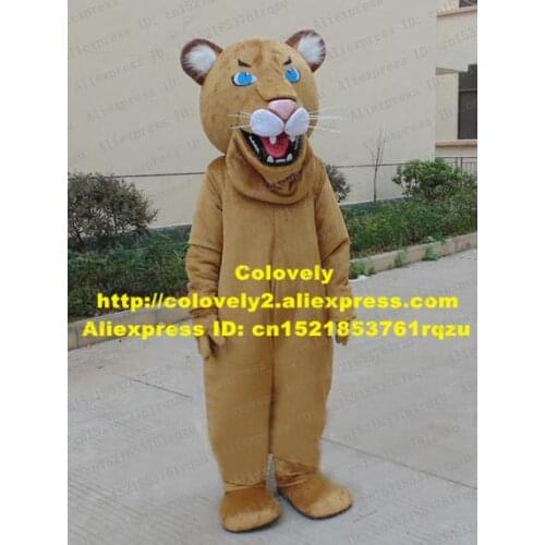 Merciless Leopard Panther Pard Cougar Cheetah Mascot Costume Cartoon Character Mascotte Adult Opening Mouth Blue Eyes No.zz2737