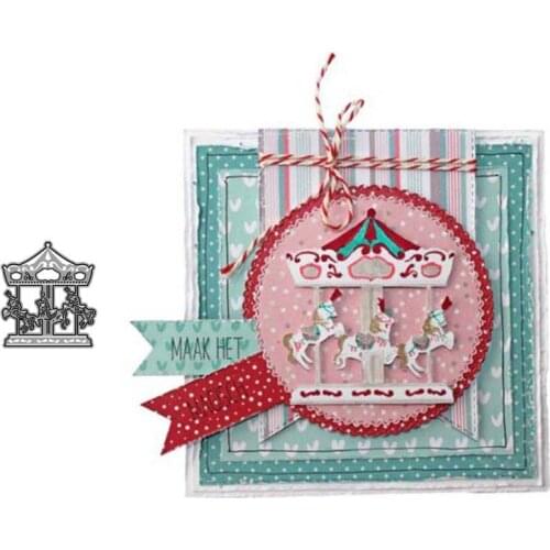 Carousel Metal Cutting Dies for Scrapbooking Handmade Tools Mold Cut Stencil New 2021 DIY Card Make Mould Model Craft Decoration