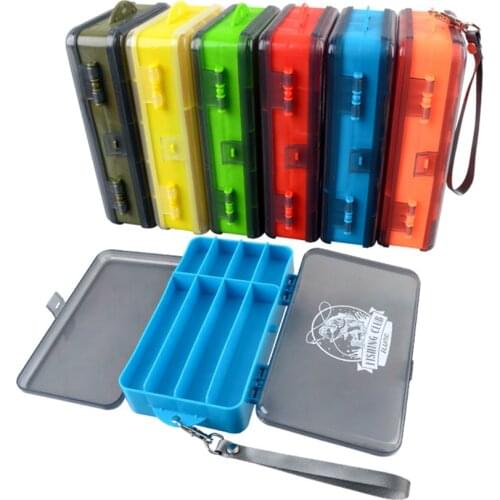 Multifunctional Fishing Lure Box Double Sided Tackle Storge Fishing Box Accessories Box Bait Fishing Tackle Container X192G