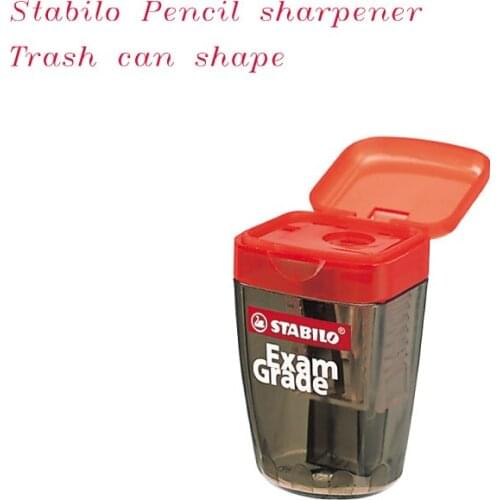 Stabilo Trash Can Shape Pencil Sharpener Creative Transparent Pen Knife Kawaii Kid Student Cutting Stationery School Supplies
