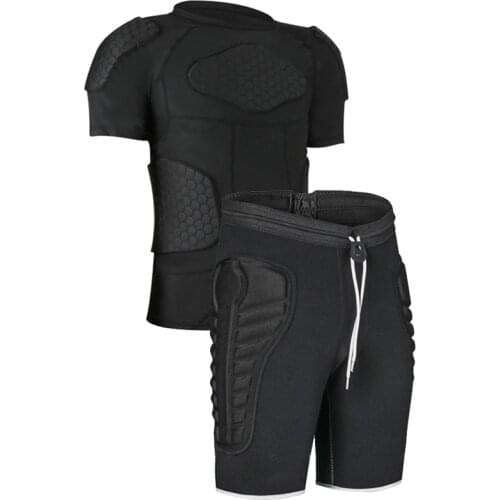 Mens Sports Clothes T-shirt Short Pants Vest Kneepads Breathable with Buffer Pad can CSV