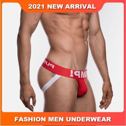 Breathable Cotton Gay Men Sexy Underwear Thong Men Jockstrap Free Shipping Mens Thongs And G Strings Men Lingerie Cueca