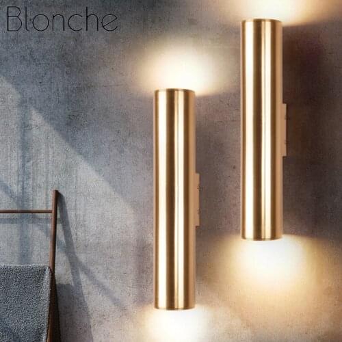Nordic Wall Lamp LED Golden Home Creative Hotel Designer Living Room Bar Bedroom Bedside Lamp Aisle Lamp Mirror Front Lamp