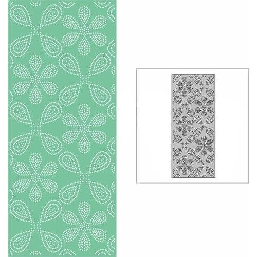 New Slim Dotted Flowery Snowflakes Background Plate 2021 Metal Cutting Dies for DIY Scrapbooking and Card Making Embossing Craft