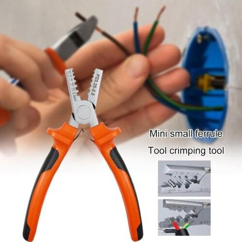 Mini Crimping Pliers Terminal Wire Connectors And Ferrules Crimp Plier With Comfortable Plastic Handle Tubular Terminal Kit