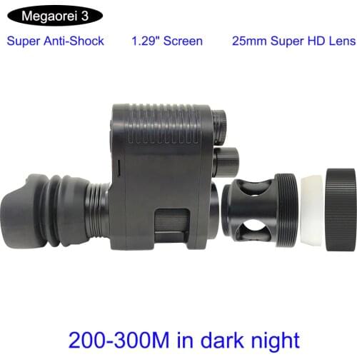 Megaorei 3 Hunting Scope Night Vision Outdoor Sniper Optical Sight Rifle Scope 850nm Laser Infrared Flashlight with HD720P LCD