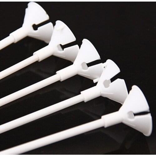 20Pcs PVC White Balloon Sticks Holders with Cups for Wedding Party Decoration DIY Birthday Party Decoration Accessories