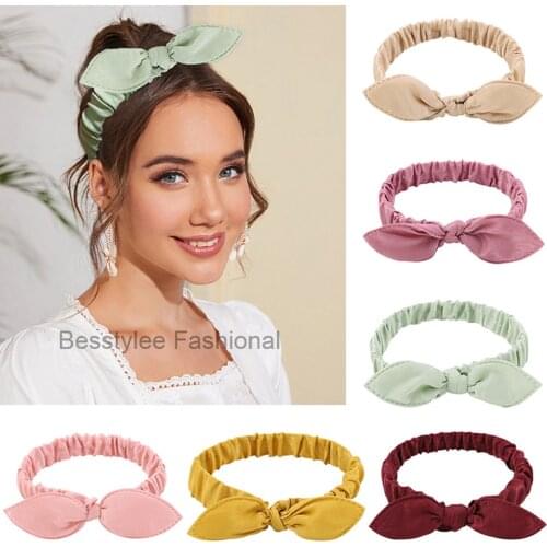 Fashion Women Headband Solid Color Turban Twist Knitted Cotton Hairband Twisted Knotted Headwrap Gilrs Headwear Hair Accessories