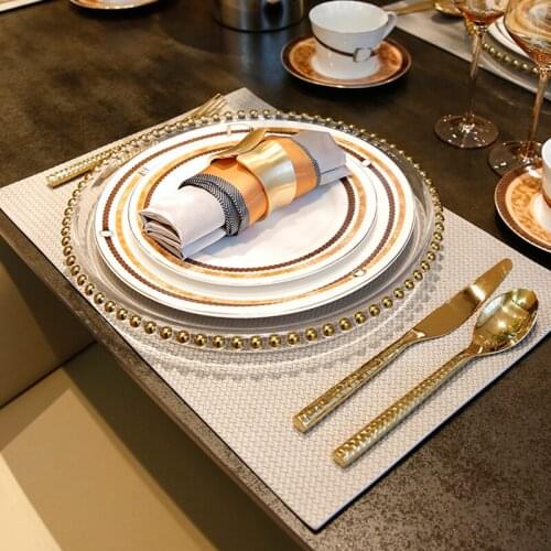 Luxury Full Tableware of Plates Gold Tableware Set Fork Spoon Knife Set Dinnerware Kitchen Table Cutlery Plate Flatware Set