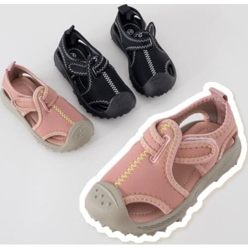 Children summer sandals 2021 boys and girls toe wrapped sandals kids outdoor expansion cool travel shoes baby soft cozy shoes