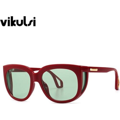 New Unisex Oversized Cat Eye Sunglasses Fashion Ladies Vintage Square Sun Glasses Women Men Mask Style Shield Trendy Sun Glasses